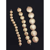 1 Strand of Brushed E-Coated Round Flat Coin Shaped Beads in 2 colors (Gold Finish and Silver Plated) and 5 sizes (16X7,24X8,35X9,12X6,14X510X4)