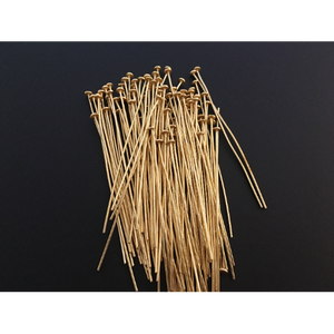 Flat Head Pins (Gold Finished/Silver Plated) | Purity Beads