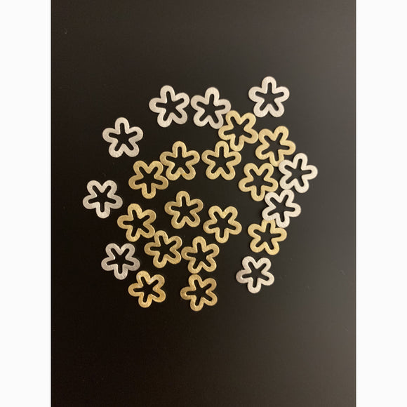 Flower Charms. Gold Finish & Silver Plated, E-Coated, Brushed Finish, Findings/Components | Purity Beads
