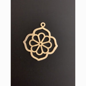 Flower Shaped Pendant (Gold Finished/Silver Plated) | Purity Beads