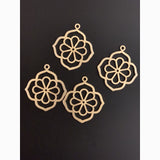 Flower Shaped Pendant (Gold Finished/Silver Plated) | Purity Beads