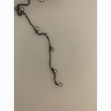 Gunmetal Plated CZ Round Dangling, Stone Chain 3.5 mm Chain. #4 | Purity Beads