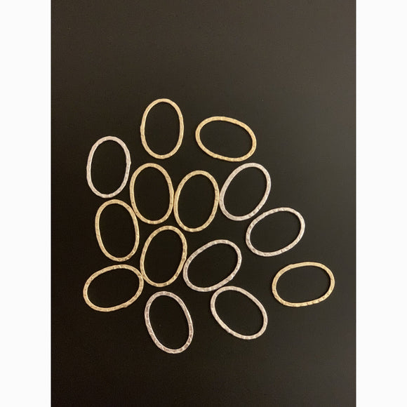 Patterned Ovals (Gold Finished/Silver Plated)
