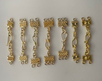 5 to 6 Sets of Long and Multi String Toggles, One to Three String Toggles, E-coated, Fancy Toggle Copper Toggles, Multi Strand Clasps.