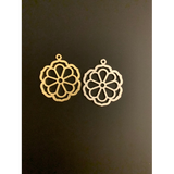 One pack of Gold Finish or Silver plated charm.  E-coated, Brushed Finish, Findings/Charm /Pendent (45mmX39mm With Loop)