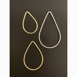Large Tear Drops Findings (Gold Finished/Silver Plated,Gunmetal)