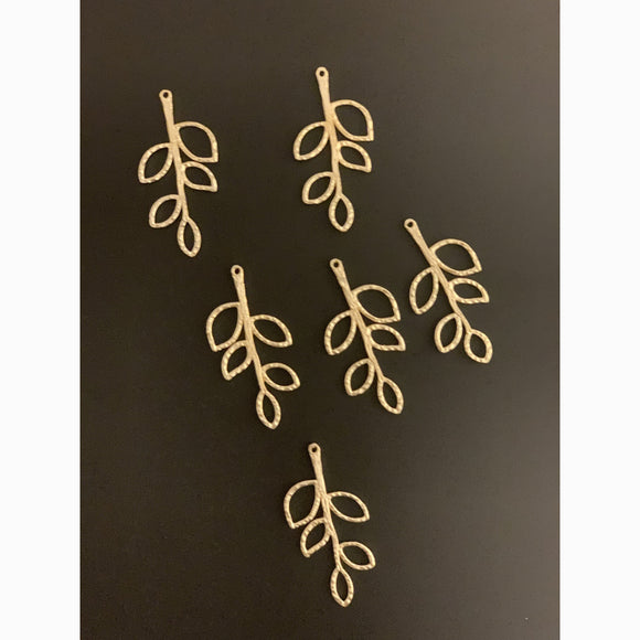 Leaf Shaped (Gold Finished/Silver Plated)  Gold Finish Purity Beads