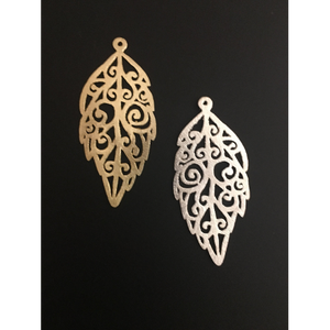 Leaf Shaped Pendant (Gold Finished/Silver Plated) | Purity Beads