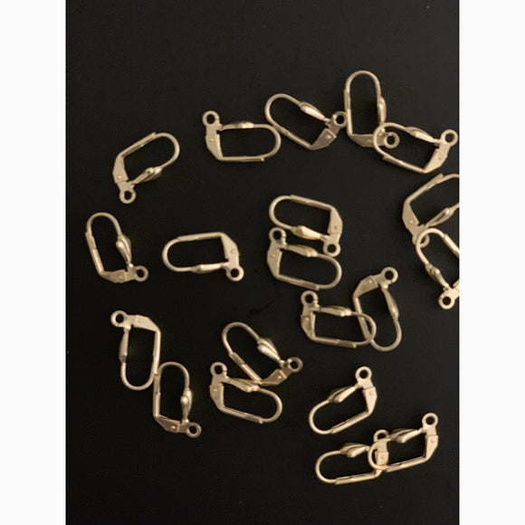 Lever back hoop Earring nickel free, brass Ear hoop,Brass hoop | Purity Beads