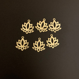 Little Lotus Charms (Gold Plated/Silver Plated and Gunmetal)  | Purity Beads