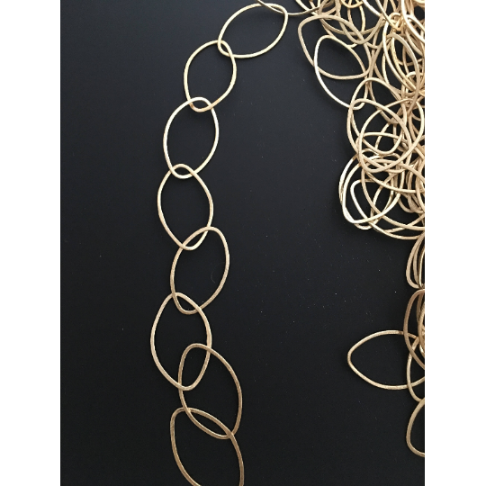 3 feet of Copper Chains,  Marquise Shape Chain in two colors 