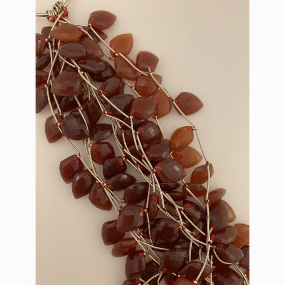 Natural Red Onyx Teardrop Beads,  Strand Gemstone Beads, Drop Beads, Red Agate Beads. | Purity Beads