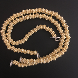 1 Strand of Decorative Gold Spacer ,Gold Finish and Silver Plated Bead, E-coated Beads Size :5mm and 6mm