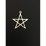 A Pack of 6 to 8 Pcs. Gold Finish, E-coated, Brushed Finish, Star Pendant Size: "40mmX36mm and 27mm.
