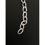 Sterling Silver Chain, Oval Cable Patterned | CHN22SS | purity beads