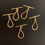 Toggle Gold Finish, Silver Plated or Copper Toggle Handmade, Hammered, E-coated toggles. | Purity Beads.