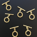 Toggles Silver Plated or Gold Finish, E-Coated, Decorated/Twisted Bar.